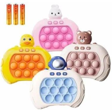 Imagem de Pop It Game Console Eletrônico com Som e Luz – Brinquedo Sensorial de Memória e Concentração Pop It Push Quick Game – Diversão Foco e Alívio do Estresse em um só brinquedo!