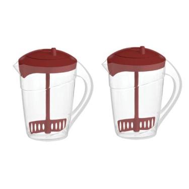 Imagem de Kit 2 Jarra Suco Água Com Misturador Acoplado Suco 2 Litros - Panamby,