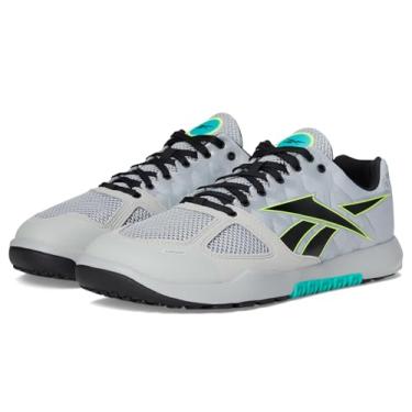 Imagem de Reebok Tênis de corrida e treino masculino Nano 2.0 com cadarço, Cinza 1/Verde/Limão, 37