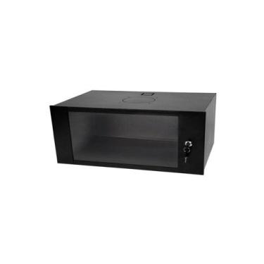Imagem de Mini-Rack Parede 3U x 350mm 19 Polegadas Preto Visor Acrílico GForce -