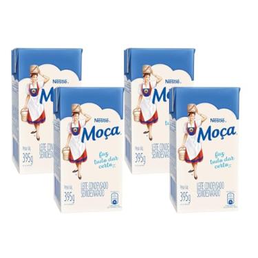 Imagem de kit com 4 Moça Leite Condensado Tetra Pak, 395g