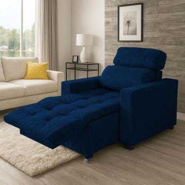 Imagem de Poltrona do Papai e Mamae Reclinavel Com Apoio Pros Pes Soft Madri Lux