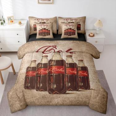 Imagem de Feelyou Conjunto de cama king com cola infantil, vintage, 7 peças, para decoração de quarto de adolescentes, 7 peças