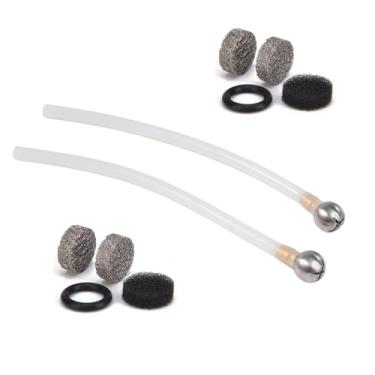 Imagem de Tucool Racing Kit de substituição de canhão de espuma – Tubo de sucção de silicone com 2 bolas de filtro de aço inoxidável e filtro de malha, conector de cobre atualizado, serve na maioria das lanças