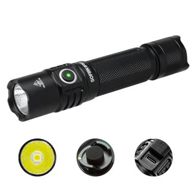 Imagem de Lanterna Tática Sofirn SP35T 3800 Lúmens LED Com Porta Recarregável USBC Perfuração De Fraldas 21700 Mastigação