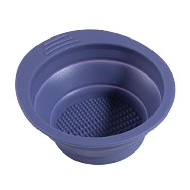 Imagem de shamjina Pincel de maquiagem de silicone dobrável tapete de limpeza tigela de lavagem resistente ao calor profissional em viagens ou uso doméstico ferramentas, Azul
