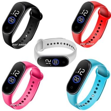 Imagem de Kit 10 pulseiras de led relógio coloridos adulto infantil unisex lembr