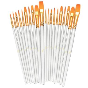 Imagem de Conjunto de pincéis de tinta, pincéis de ponta redonda, pincéis de nylon para modelagem, arte, acrílico, aquarela, pintura a óleo e guache, pintura rupestre, arte de unhas faciais, detalhes em