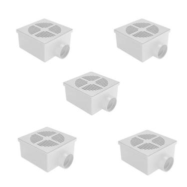 Imagem de Ralo Quadrado Sifonado 100 x 52 x 40mm Seco Fortlev 5und - DEPECIL
