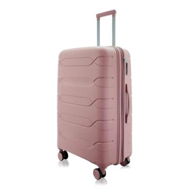 Imagem de Mala de Viagem Grande Expansiva 23-32kg, Polipropileno Rígida, Cadeado, Rodas Duplas 360 (Rosé 1)