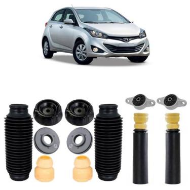 Imagem de Kit Coxim Batente Amort Dianteiro Traseiro Hyundai Hb20 12/. - Solupe 