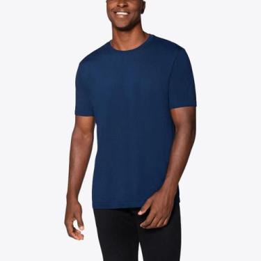 Imagem de Camiseta Básica Lupo Micromodal Sem Costura 75044, Azul marinho, M