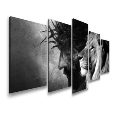 Imagem de Quadros Decorativos Sala Leão De Judá Jesus Cristo