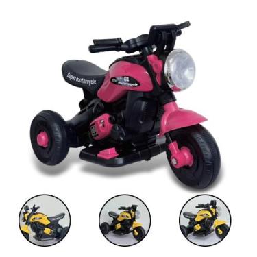 Imagem de Mini Moto Elétrica Triciclo Infantil Zippy 6V com Som e Música, Rosa