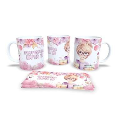 Imagem de Caneca branca dia dos professores floral (14097)