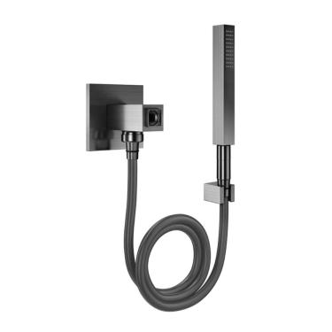 Imagem de Ducha Manual Desviador Docol Square 604270 Grafite Escovado