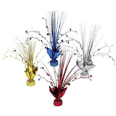 Imagem de Amscan 110002.19 Large Foil Spray Centerpiece Table Decoration Party Supplies, 12", Gold