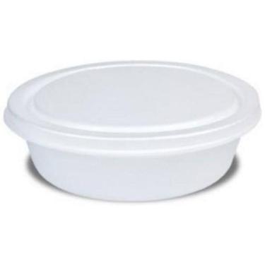 Imagem de 100 Quentinha De Isopor Com Tampa 700Ml N08 M50 Branca