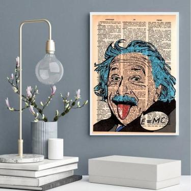Imagem de Quadro Decorativo Einstein- Pop Art 45X34Cm