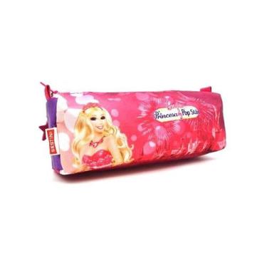 Imagem de Estojo escolar penal duas divisões necessaire infantil Barbie 062512, 