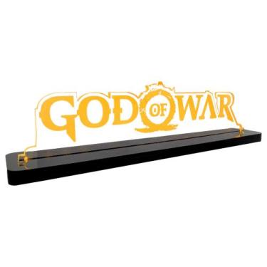 Imagem de Luminária Geek God Of War - Acrílico - MK Displays, Amarelo