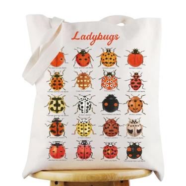 Imagem de G2TUP Good Luck Ladybug Tote Bag Ladybug Lover Gift Ladybug Species Bolsa de Ombro Insetos Joaninha Mercadoria (Ladybug TG)