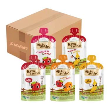Imagem de Kit Papinha Organica Natuzinho 5 sabores Bebe 40 unidades