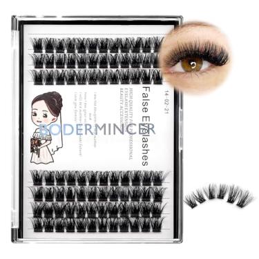 Imagem de Bodermincer Pacote grande de 84 aglomerados D Curl Volume Cílios Postiços Segmentados DIY Extensão de Cílios 5D Efeito Cola Colada Individual Cílios Meninas Mulheres Extensão de Cílios Casa (20 mm)