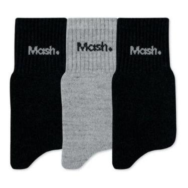 Imagem de Kit 3 Pares Meia Mash Cano Curto Algodão Adulto Masculino, 34 a 38, So