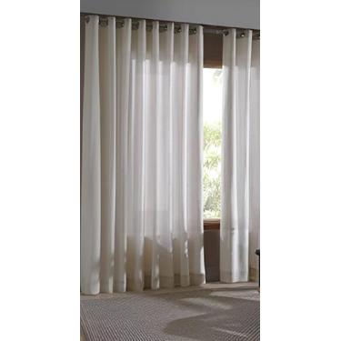 Imagem de Cortina Duplex Gaze Lihno Com Forro 4,20mx2,50m P/Varão (Beige)