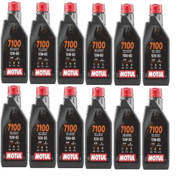 Imagem de kit 12x Garrafa Oleo Motul 7100 10w60 moto 4t Sintético