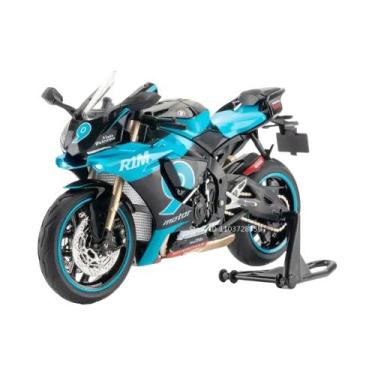 Imagem de Mini Moto De Brinquedo YZF-R1 R1M Em Escala 1:12 Com Suspensão E Direç