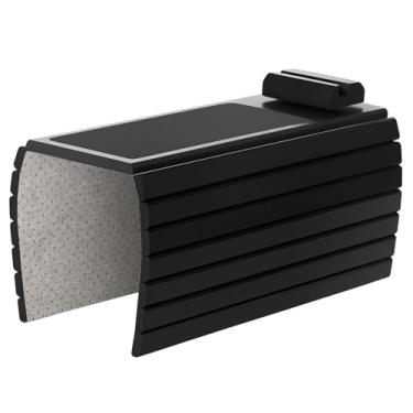 Imagem de UKQRRTC Bandeja de braço de sofá de madeira com suporte de telefone giratório de 360°, bandeja de braço dobrável para sofá, bandeja de apoio de braço multifuncional para sofá, bandeja lateral de braço