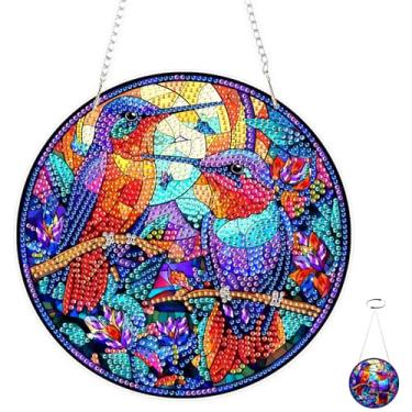 Imagem de TOSTOG Kits de pendurar arte de diamante para adultos, pintura de diamante estrela do mar para adultos, pingente de janela de diamantes de forma especial, cenário litorâneo, pintura de diamante, kit