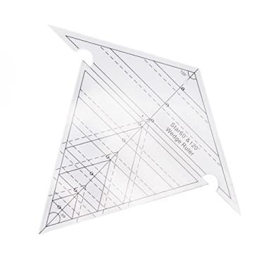 Imagem de Yctze Régua de Costura de Cunha - 60 Graus e 120 Graus de Acrílico Transparente Régua de Acréscimo para Medições Precisas e Design de Bricolage