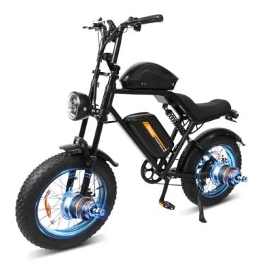 Imagem de BEMMY Bicicleta Elétrica para Adultos 750W(Pico de 1000W), Pneu Largo de 20x4”, Bicicleta Elétrica de Motocicleta de 7 Velocidades, Bateria de 48V 15.6AH. A única Loja Autorizada "Bemmy-BR"