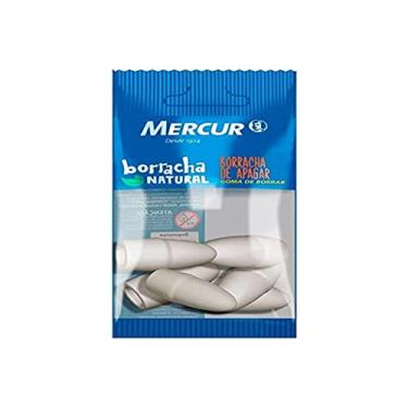 Imagem de Borracha Ponteira, Mercur, B01010301014, Branca, Blister com 6 Unidades