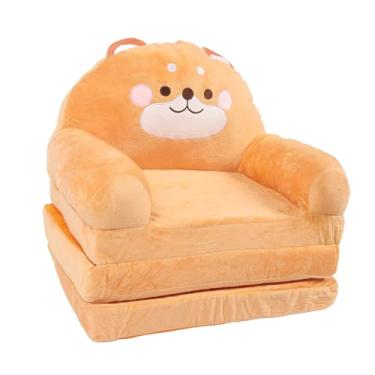 Imagem de Sofá-cama de Desenho Animado para Leitura, Cadeira Infantil, sofá Dobrável, Cadeira Portátil para Meninos e Meninas (Dobrando em terços)