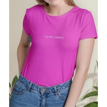 Imagem de Camiseta Camisa de Algodão Adulto Masculina Feminina Calma Caraio Engr
