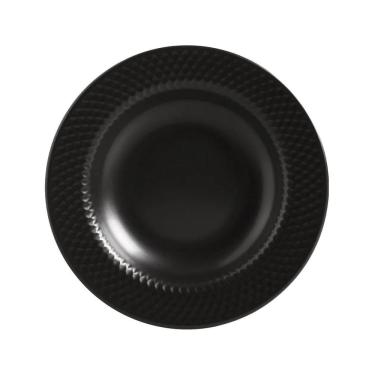 Imagem de Conjunto 6 Pratos Fundo Preto Acetinado Alleanza 25cm