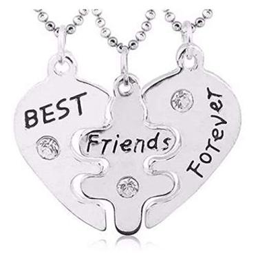 Imagem de Colar Melhores Amigas Best Friends Amizade Folheado - B56