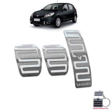 Imagem de Pedaleira Manual Renault Sandero 2008 Até 2013 Aço Inox