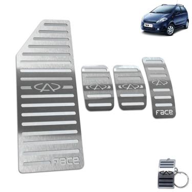 Imagem de Pedaleira + Descanso Chery Face Manual 2010 Até 2015 Inox