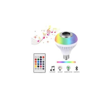 Imagem de Lâmpada LED Bluetooth RGB com alto-falante e controle remoto - Lightbe