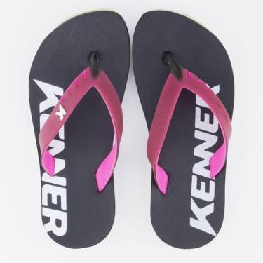 Imagem de Chinelo Kenner RED Juvenil Preto e Rosa, 27-28