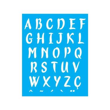 Imagem de Stencil Tamako Alfabeto Safari Maiúsculo - 20X25Cm Ref 9199