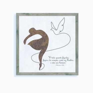 Imagem de Quadro Rústico Decorativo - Dançar em Madeira Pinus - Arks Presentes