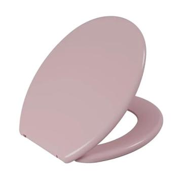 Imagem de Assento SanitáRio Oval Universal | Tampa PráTica Com Design Moderno Para Seu Banheiro(Rosa)