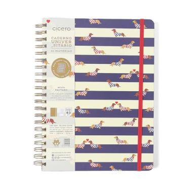 Imagem de CADERNO ESPIRAL PRAIA PAUTADO 20X28 CACHORROS 10 MATERIAS 160 FLS