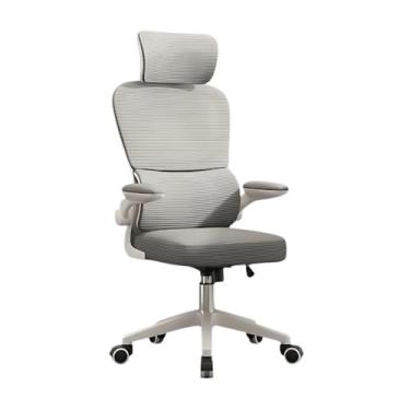 Imagem de Cadeira De Escritorio Ergonomica Encosto Em Malha Respirável Braços Ajustáveis Apoio Lombar e de Cabeça Ajustavel, Reclinavel 90°–120° Rodízios Silenciosos Altura Regulável Cor Que Traz Calma Alegria